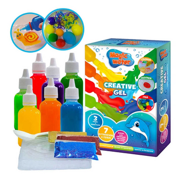 Набір для творчості "Magic water. Creative gel" "Ludum", аквагель, форми, глітер, в коробці MV6031-03 фото