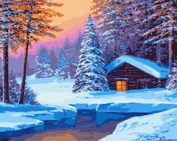 Картина за номерами - Зимова тиша 40 x 50 cm KHO2870 фото