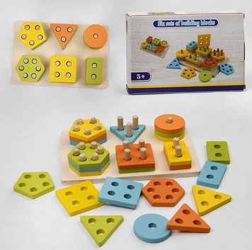 Развивающая логическая деревянная игра "Геометрика" C48728 фото