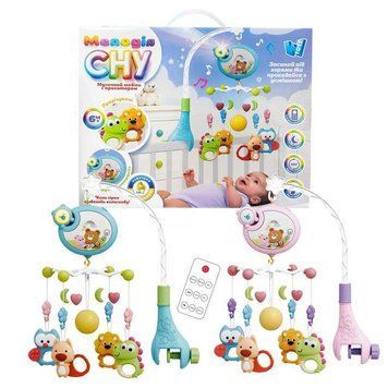 Карусель WToys пульт брязкальця-підвіски гумові елементи 2 види  46666 фото