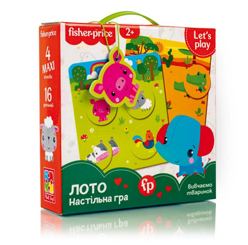 Настільна гра "Fisher Price. Лото. Вивчаємо тваринок" в коробці  VT2910-01 фото